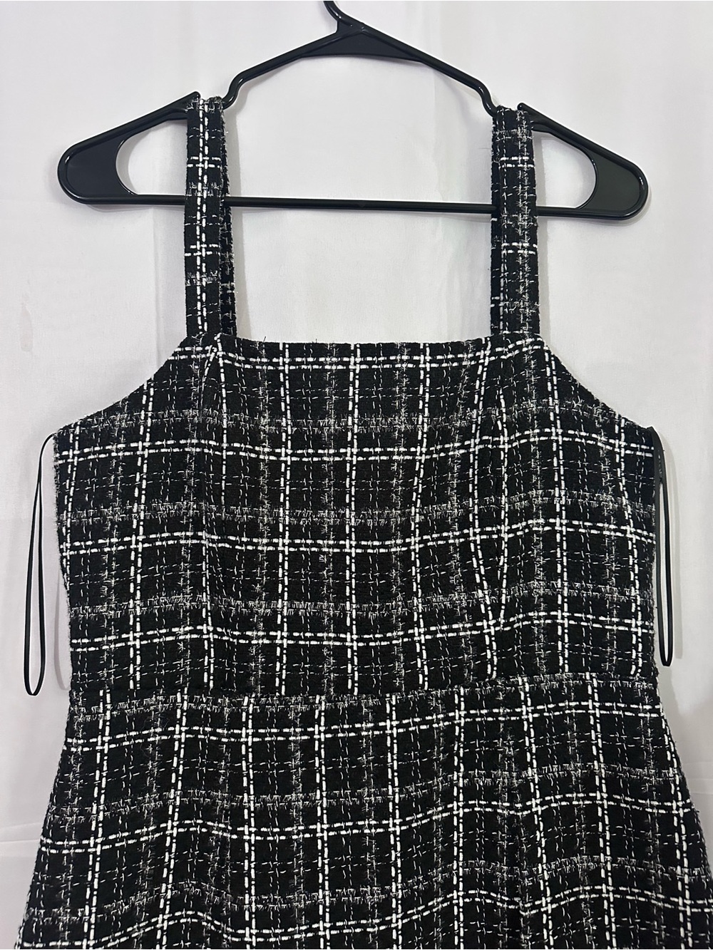 Francesca's Collections Black & White Plaid Mini Dress - Picture 2 of 5